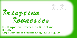 krisztina kovacsics business card